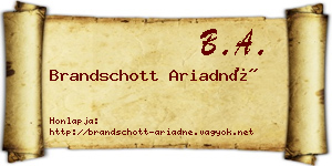 Brandschott Ariadné névjegykártya